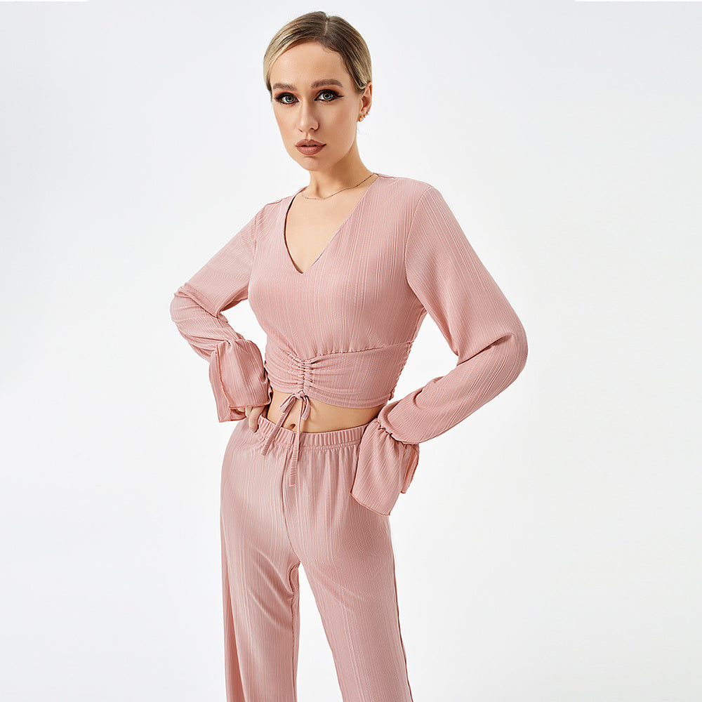 Two Piece Loose Long Sleeve & Top Set