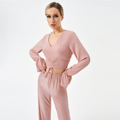 Two Piece Loose Long Sleeve & Top Set