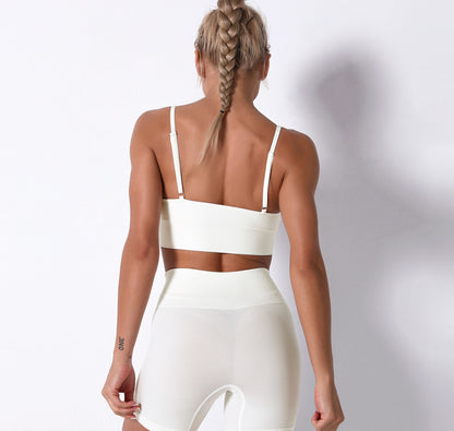 Nylon Yoga Pants Short Set