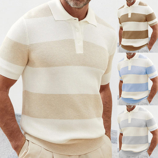 Summer Fashion Lapel Short Sleeve Sweater