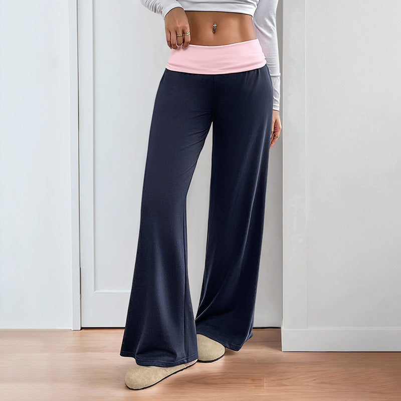 Low Waist Casual Wide-Leg Pants
