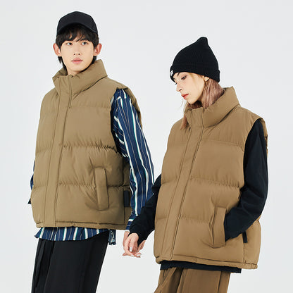 Couple Sleeveless Cotton-Padded Jacket Vest