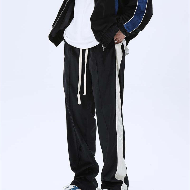 Loose-Fitting Casual Retro Clash Pants