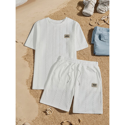 Wheat Grain Tassel Type Two-Piece Knitting Suit Set