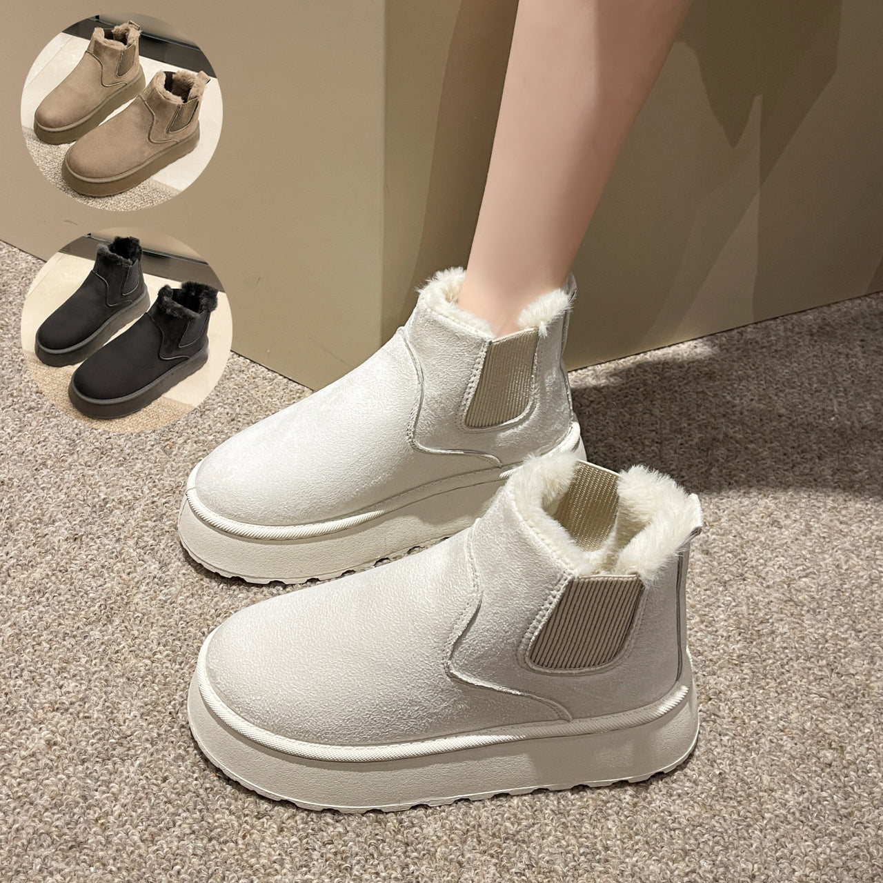 Fleece Thick Snow Boots