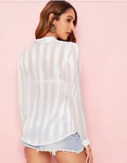 See-Through Striped Shirt