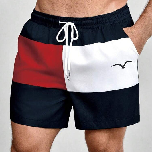 Printed Drawstring Waist Pants- Shorts
