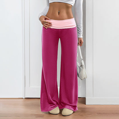 Low Waist Casual Wide-Leg Pants