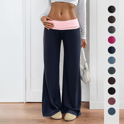 Low Waist Casual Wide-Leg Pants