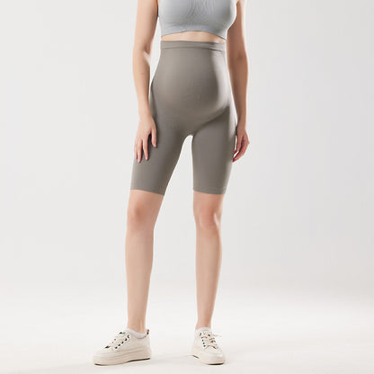 Pregnant Nude High Elastic Belly Support Maternity Pants