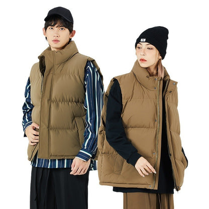 Couple Sleeveless Cotton-Padded Jacket Vest