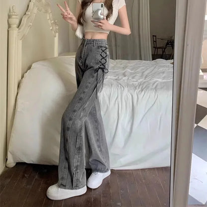 Straight Loose Slimming Wide-Leg Pants