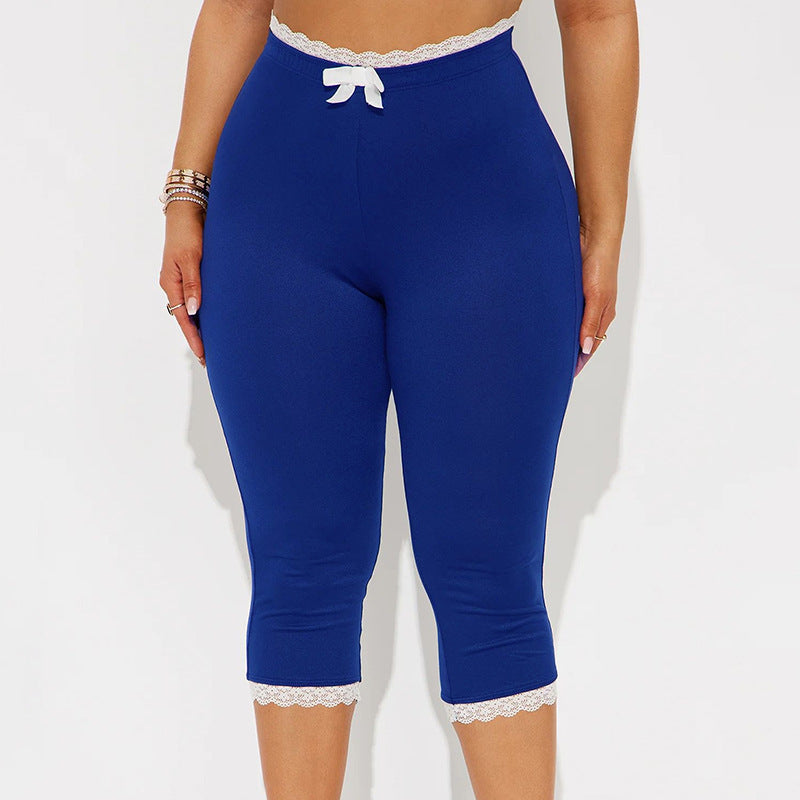 Leopard Print Cropped Tight Straight-Leg Pants