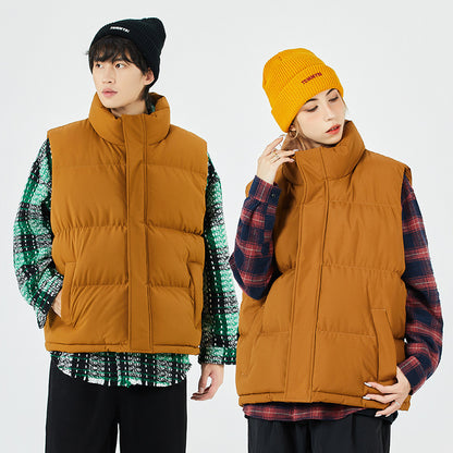 Couple Sleeveless Cotton-Padded Jacket Vest