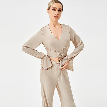 Two Piece Loose Long Sleeve & Top Set