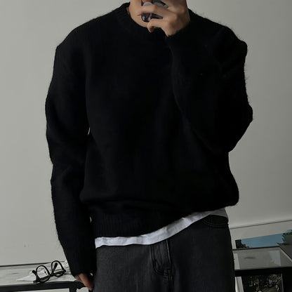 Round Neck Men's Warm Thickened Sweater