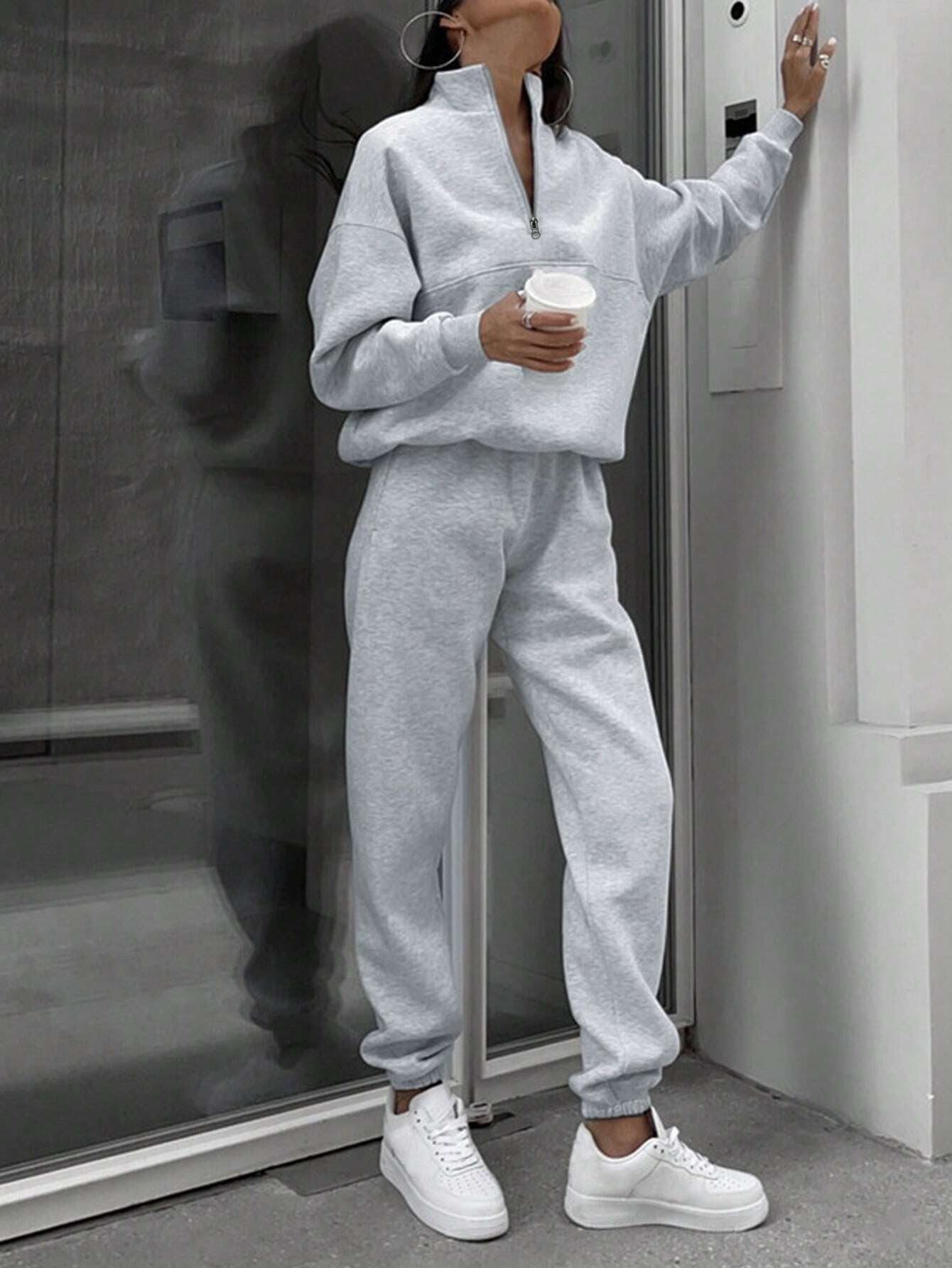 Long-Sleeved Sports Sweatshirt Suit