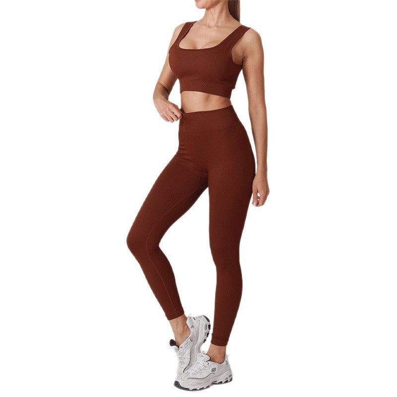 Knitted High Waist Yoga Suit