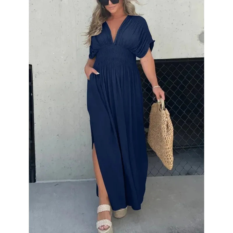 Stunning V-Neck Long Dress