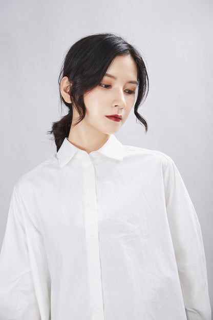 Spring Irregular Loose Long Sleeve Shirt