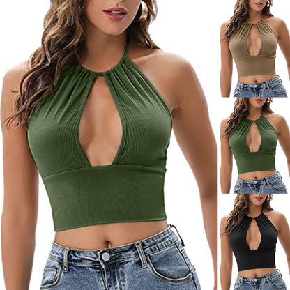 Camisole Halter Vest Women Hollow Top
