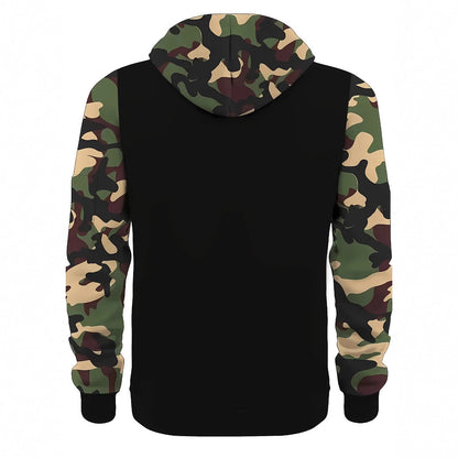Fashion Camouflage American Vintage Zipper Sweater