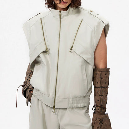 Retro Mechanical Style Waistcoat Jacket