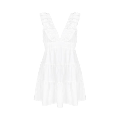 Ruffled Sexy Slim-Fit Backless Dress