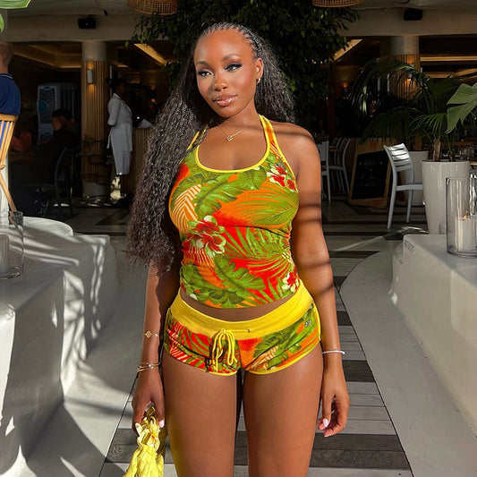 Rope Bum Lift Shorts Sports Suit