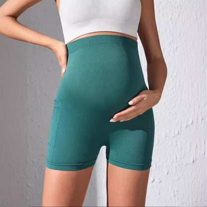 Pregnant Women’s High Waist Pocket Shorts