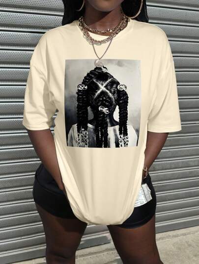 Loose Casual Print Short Sleeve Shirt