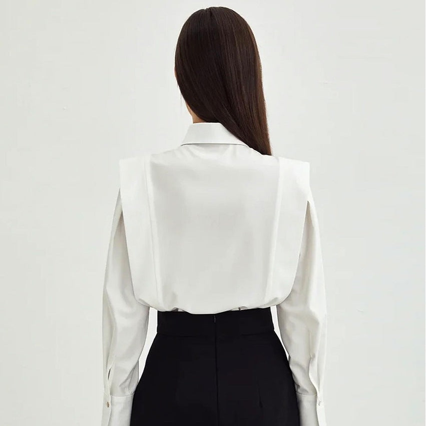 Long Sleeve Shoulder Slimming Shirt