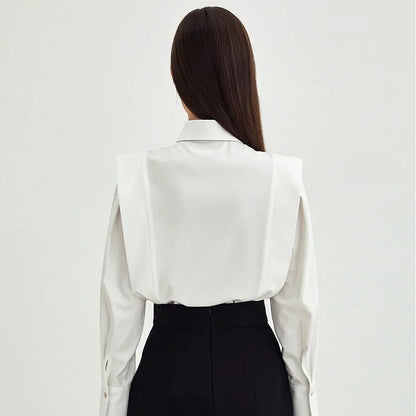Long Sleeve Shoulder Slimming Shirt