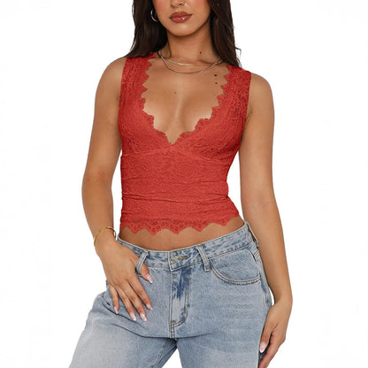 Lace Style Edge T-Shirt