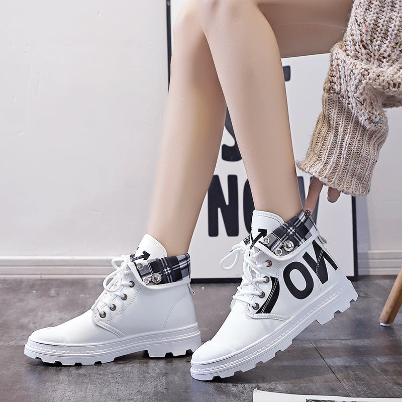 High-Top Canvas Short Boots