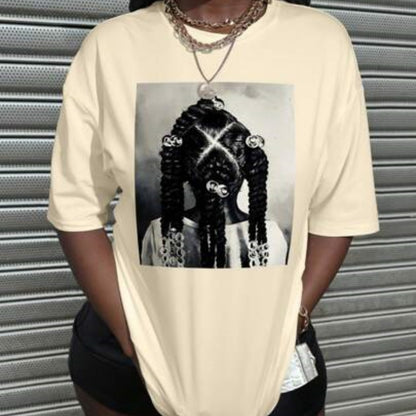 Loose Casual Print Short Sleeve Shirt