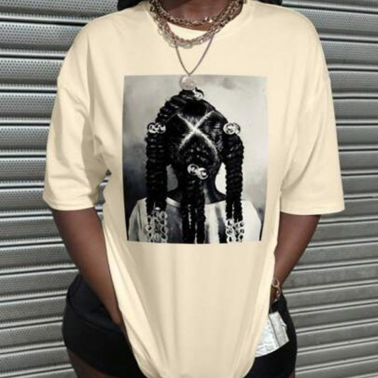 Loose Casual Print Short Sleeve Shirt