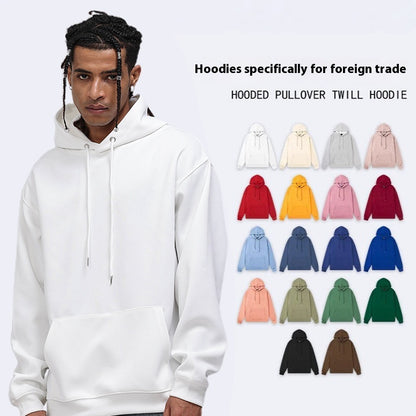 Men Drop-Shoulder Loose Hooded Sweatshirt
