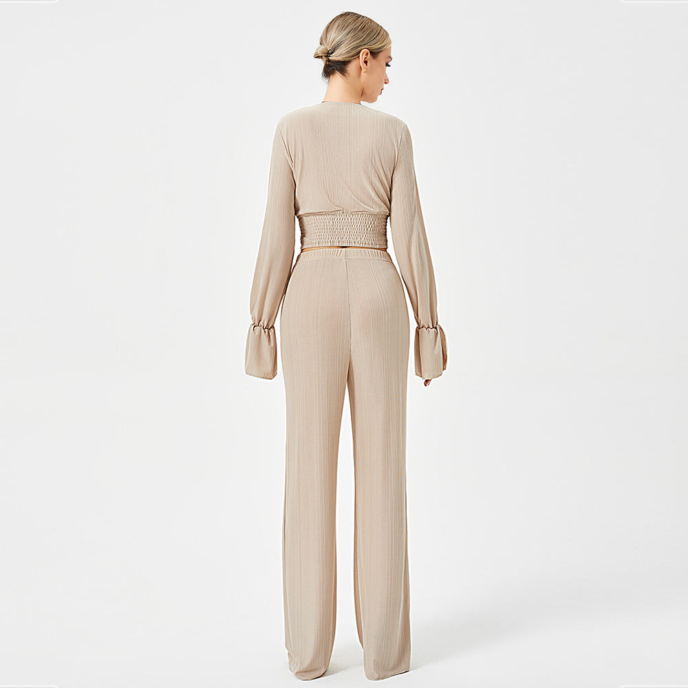 Two Piece Loose Long Sleeve & Top Set