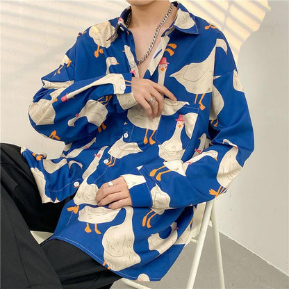 Temperament Fashion Casual Printed Shirt
