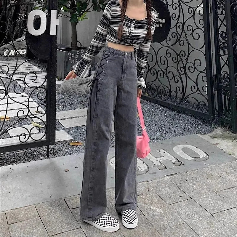 Straight Loose Slimming Wide-Leg Pants