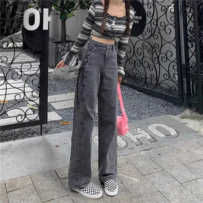 Straight Loose Slimming Wide-Leg Pants