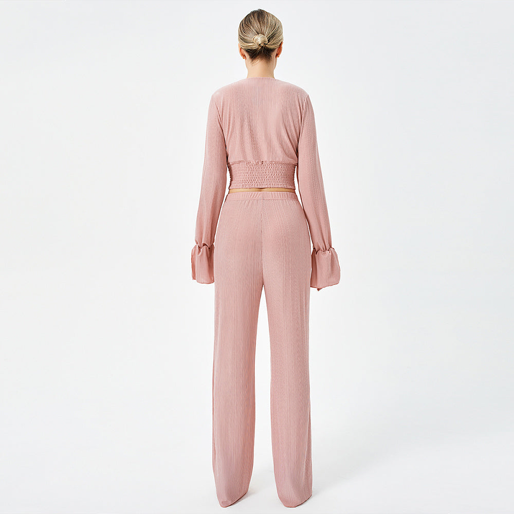 Two Piece Loose Long Sleeve & Top Set