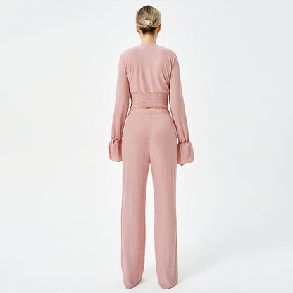 Two Piece Loose Long Sleeve & Top Set