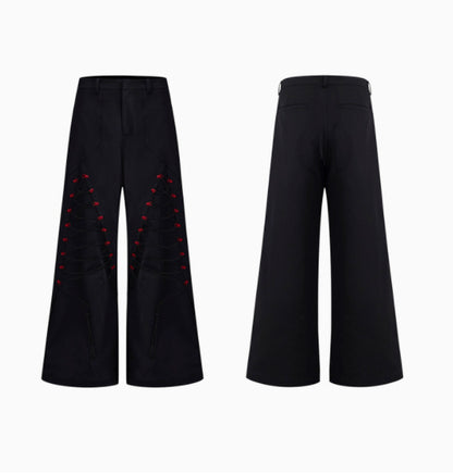 Rope Design Casual Pants & Coat Set