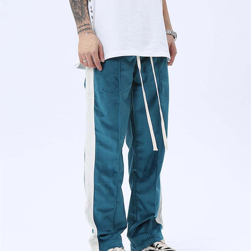 Loose-Fitting Casual Retro Clash Pants