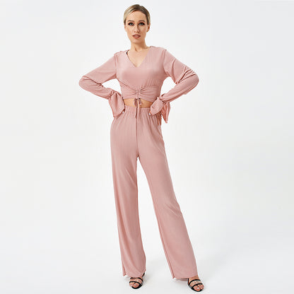 Two Piece Loose Long Sleeve & Top Set