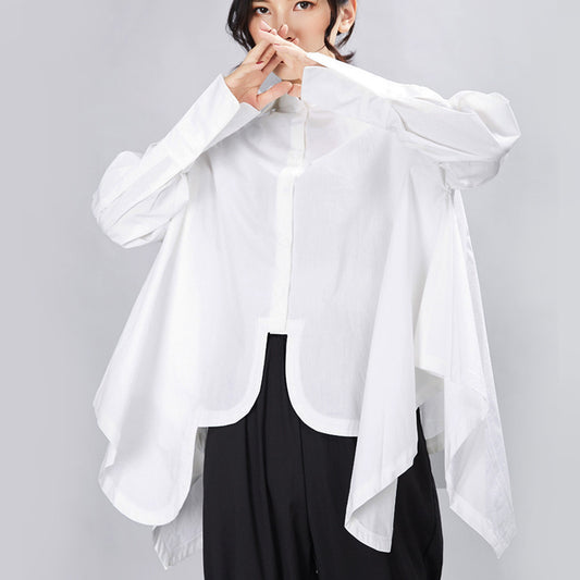 Spring Irregular Loose Long Sleeve Shirt