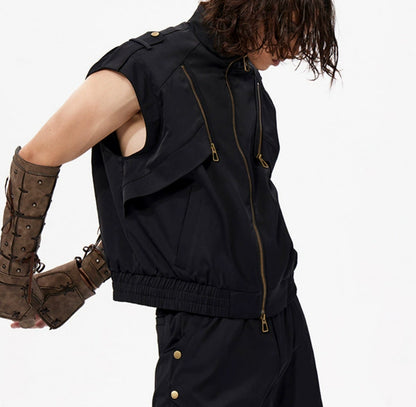 Retro Mechanical Style Waistcoat Jacket