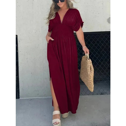 Stunning V-Neck Long Dress